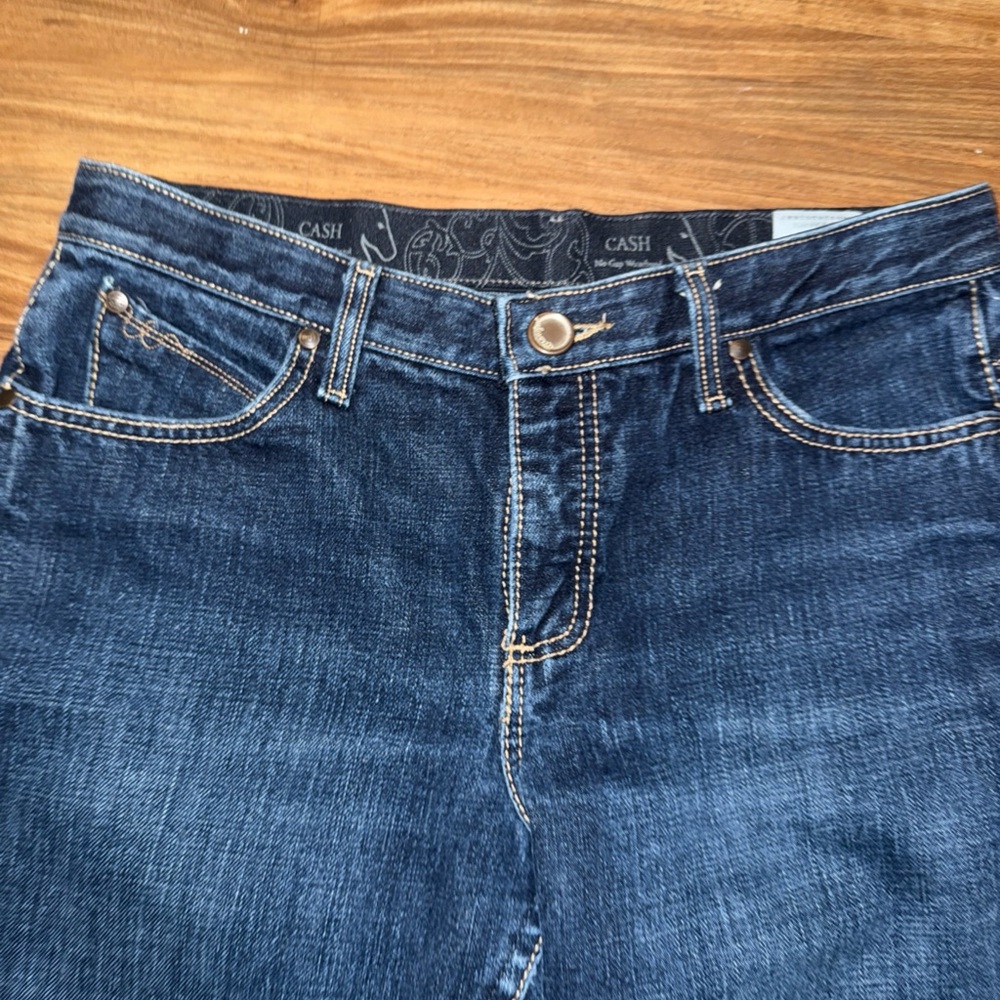 Wrangler CASH Jeans Women 7/8 Long Mid Rise Boot Cut 36" inseam No Gap Waistband - Picture 5 of 14